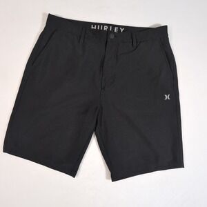 Hurley All Day Hybrid Shorts Mens 34 Black Walk Shorts Quick Dry 4 way Stretch